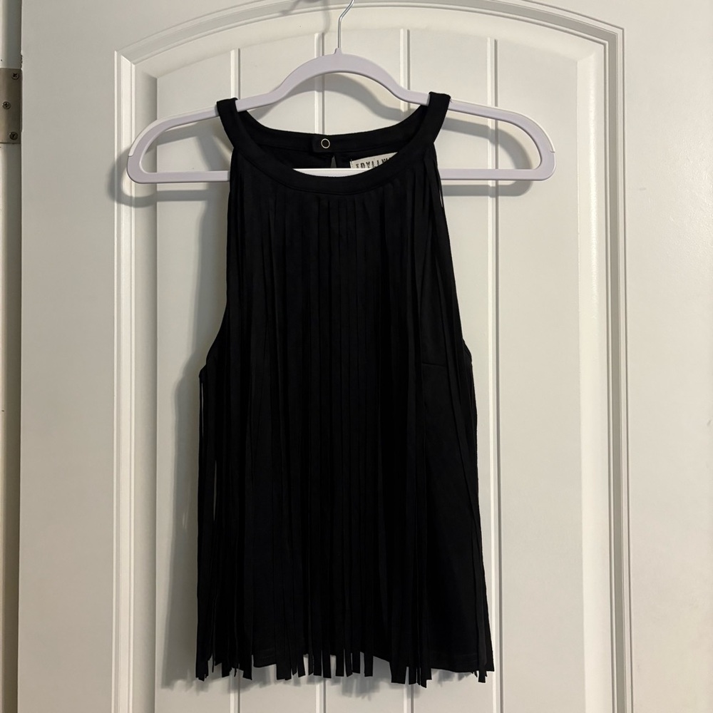 Idyllwind Black Fringe Top.  Women’s Size Medium.  Never Worn, Perfect Condition